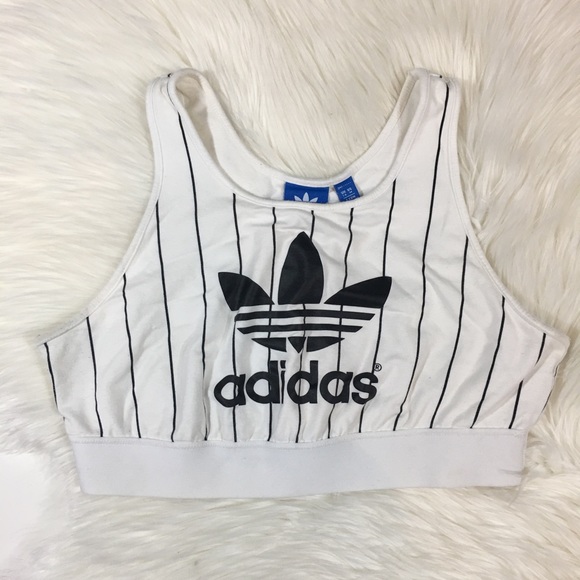 white sports bra adidas